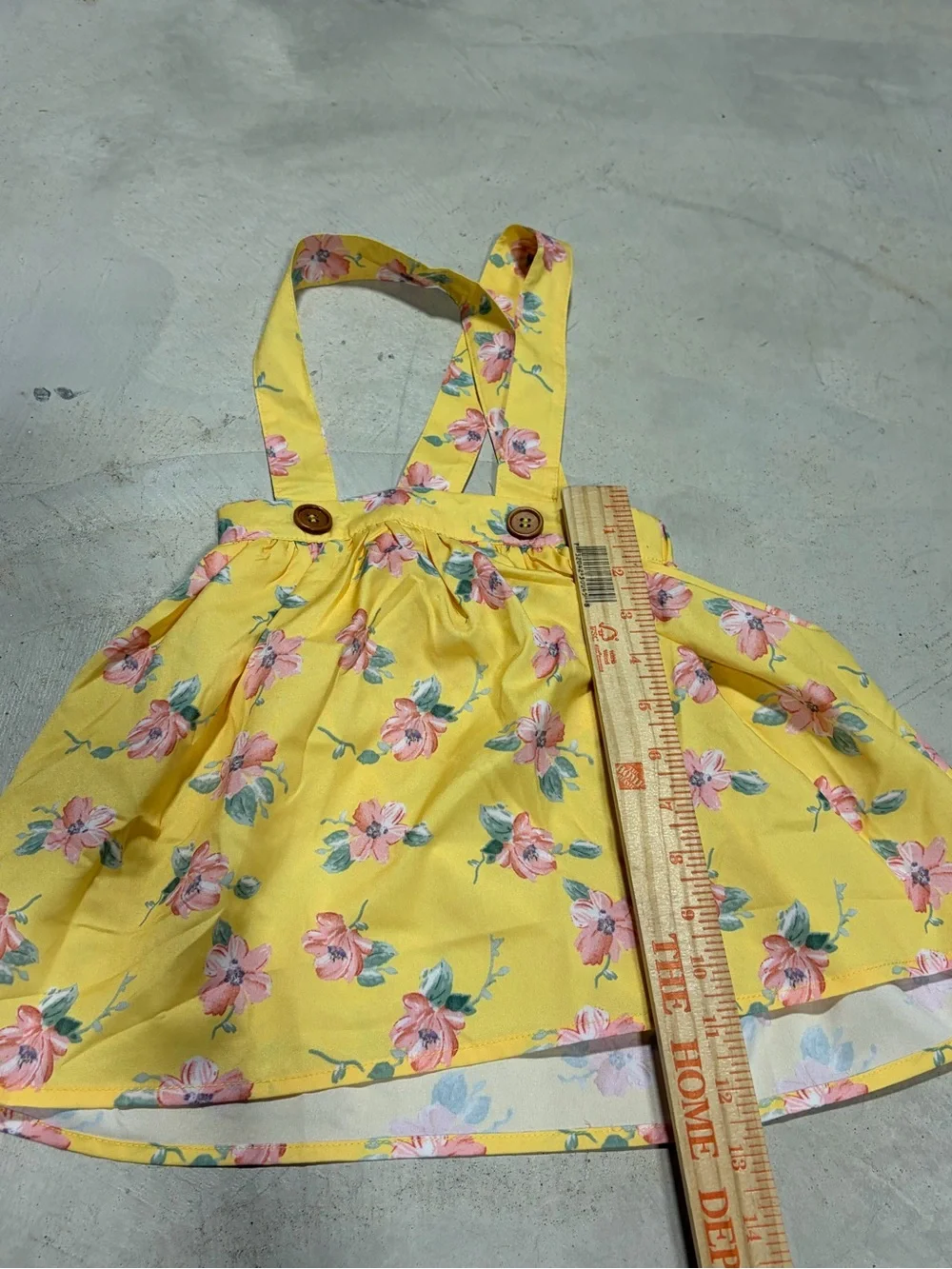 Bailey’s blossoms NWT Yellow Floral Suspender Skirt for Kids 4T